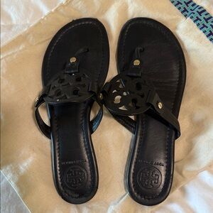 Tory Burch Miller Black Leather Sandals